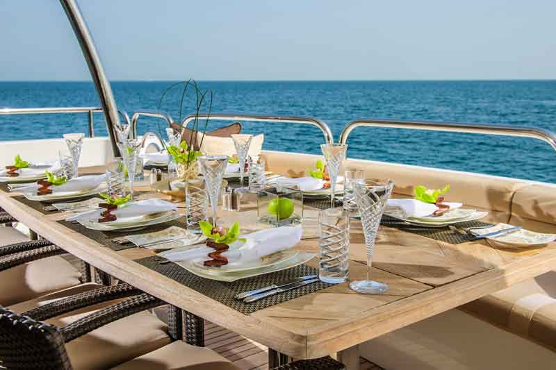 Corporate dinner on yacht Dubai