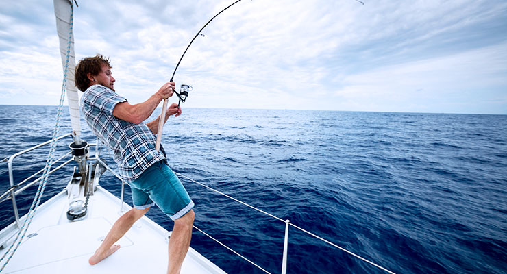 Fishing in Yacht Dubai Marina