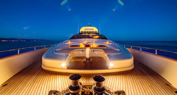 Luxury on a yacht